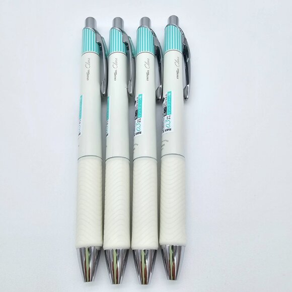 Pentel Energel Clena - 0.3 | Mint Green Stripe Body + Black Ink | Lot of 4 - NEW - Picture 1 of 7
